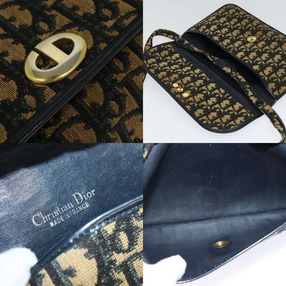 DIOR Trotter Canvas Shoulder Bag Navy - Picture 11 of 12